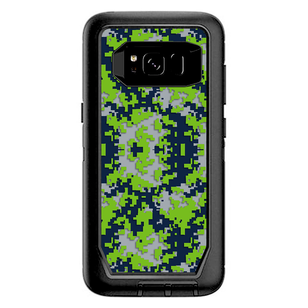  Digi Camo Team Colors Camouflage Light Green Dark Green Otterbox Defender Samsung Galaxy S8 Skin