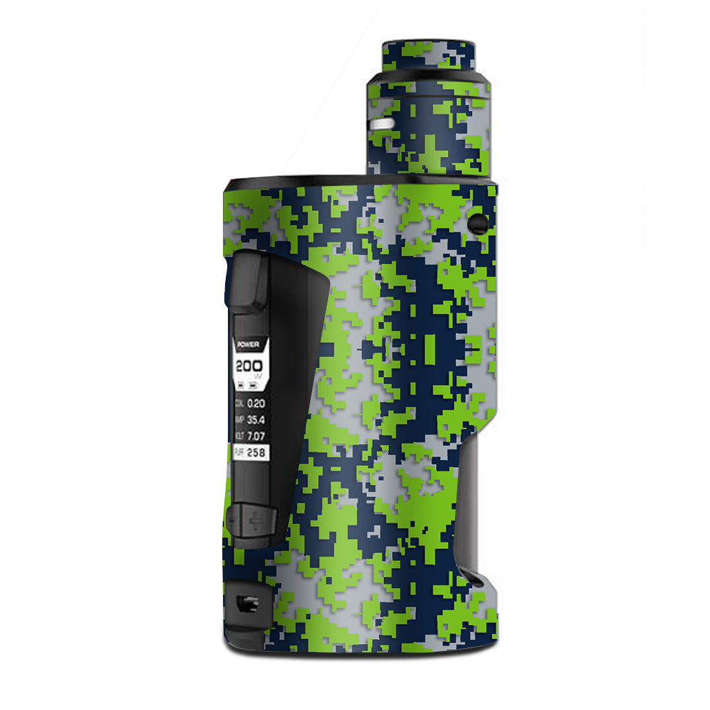  Digi Camo Sports Teams Colors Digital Camouflage Light Green Dark Green G Box Squonk Geek Vape Skin