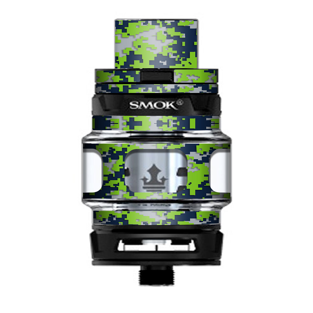  Digi Camo Sports Teams Colors Digital Camouflage Light Green Dark Green Prince TFV12 Tank Smok Skin