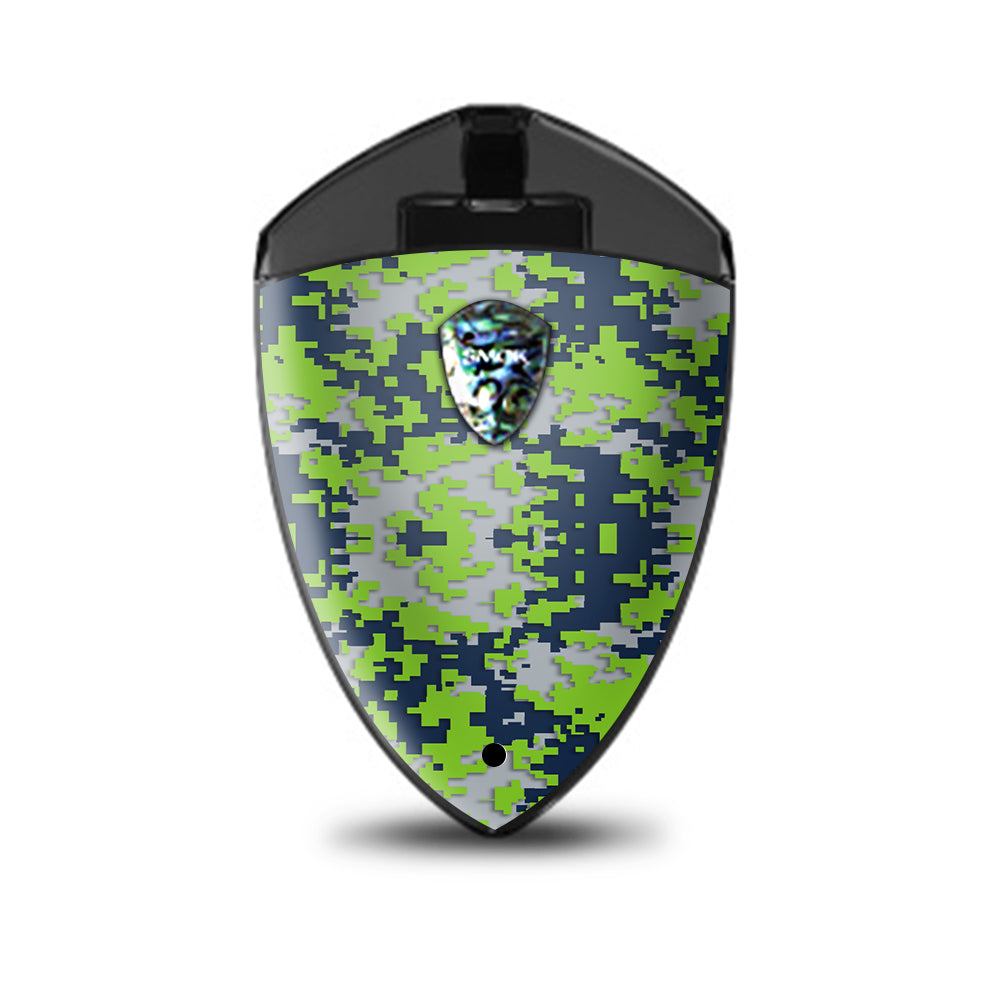 Digi Camo Sports Teams Colors Digital Camouflage Light Green Dark Green Smok Rolo Badge Skin