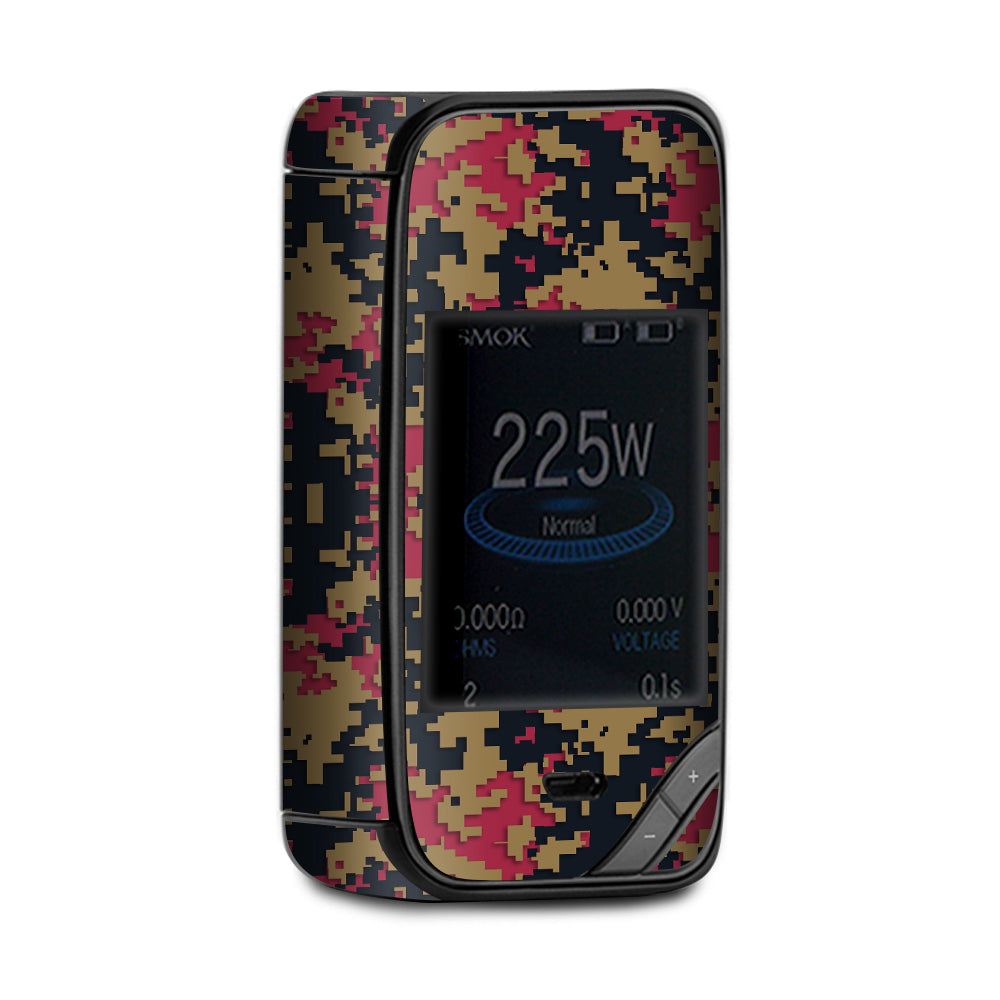  Digi Camo Sports Teams Colors Digital Camouflage Gold Red Blue X-Priv Smok Skin