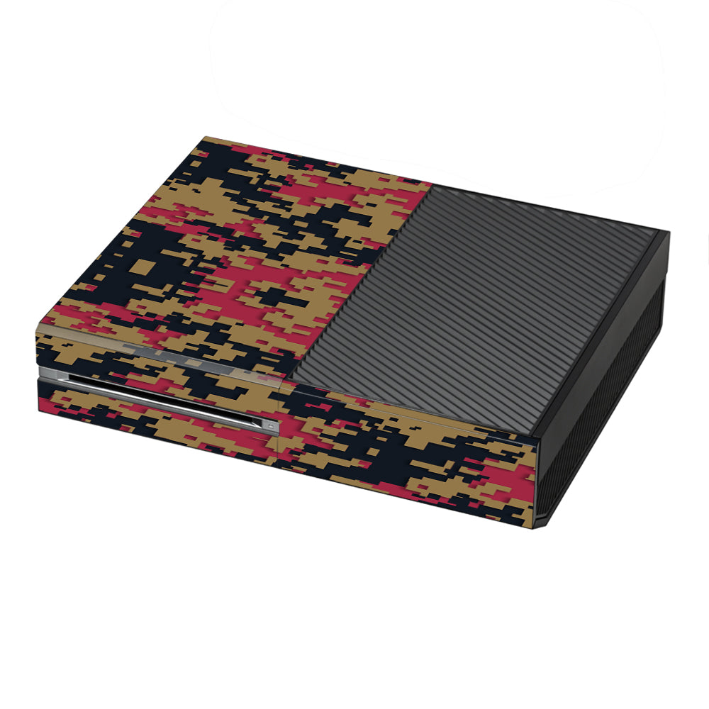  Digi Camo Team Colors Camouflage Gold Red Blue Microsoft Xbox One Skin