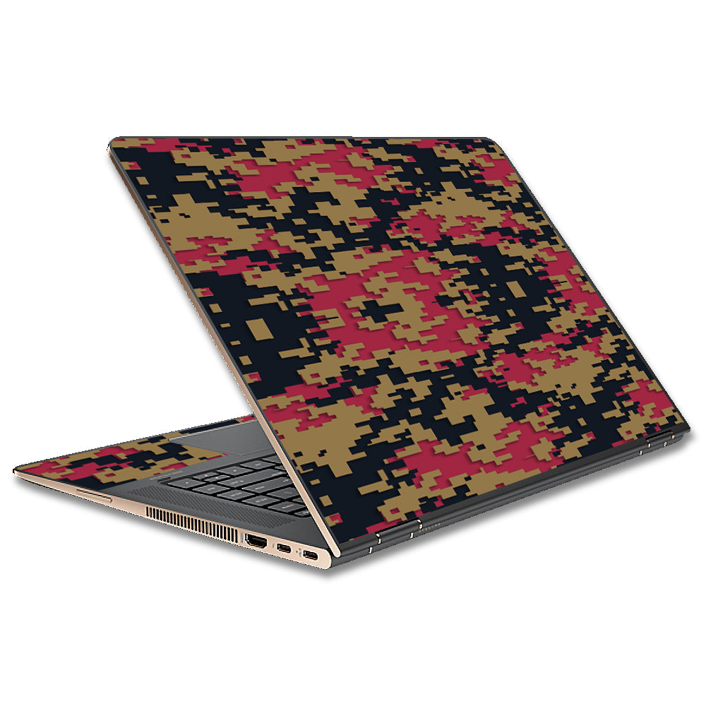  Digi Camo Team Colors Camouflage Gold Red Blue HP Spectre x360 13t Skin