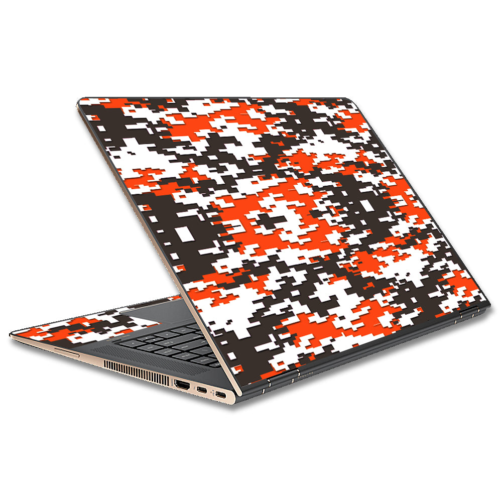  Digi Camo Team Colors Camouflage Orange Brown HP Spectre x360 15t Skin