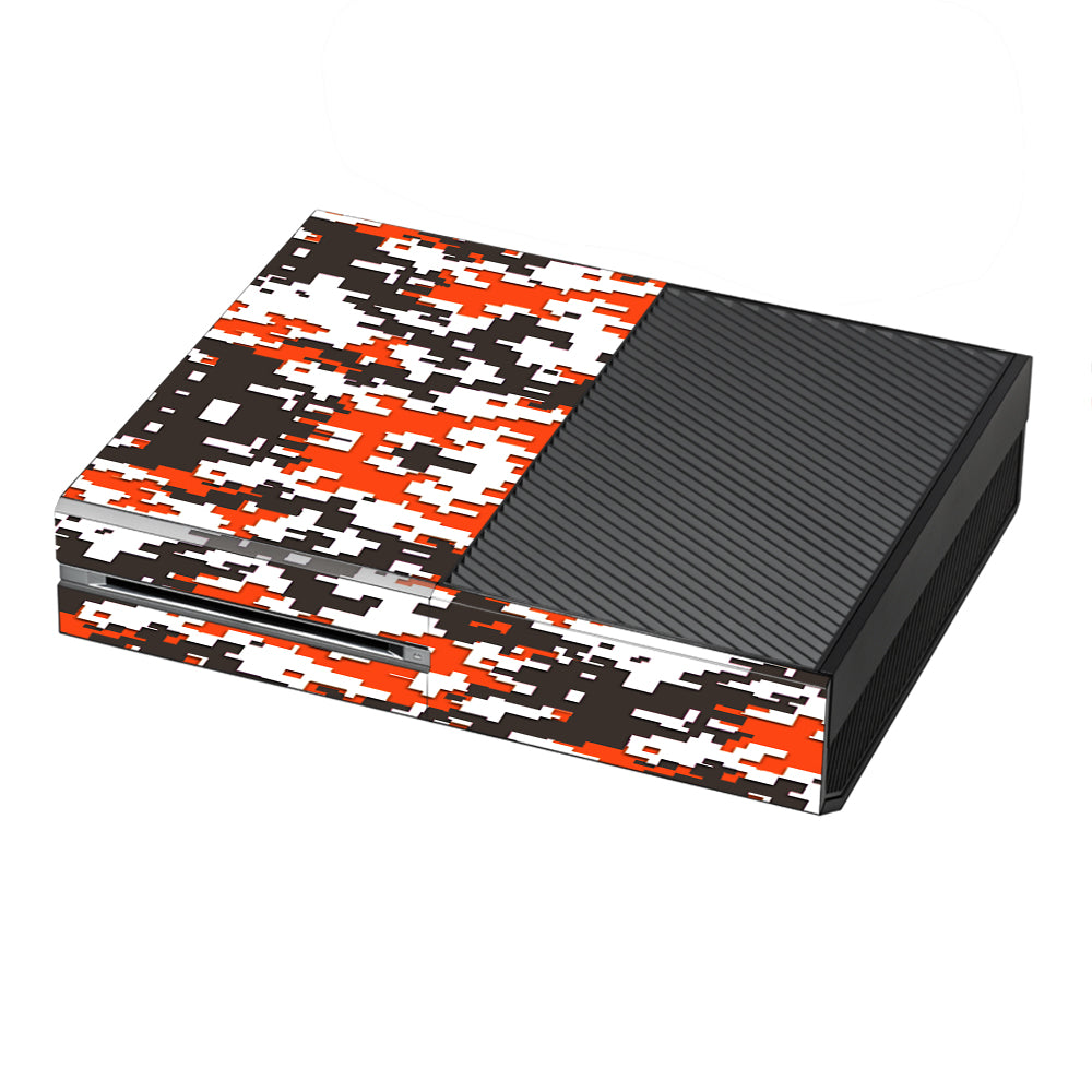  Digi Camo Team Colors Camouflage Orange Brown Microsoft Xbox One Skin