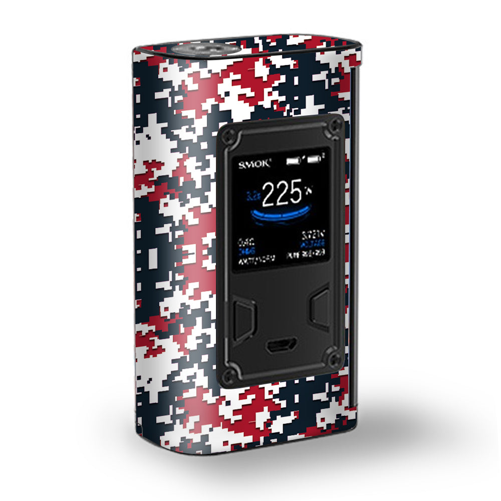  Digi Camo Sports Teams Colors Digital Camouflage Red Blue Majesty Smok Skin