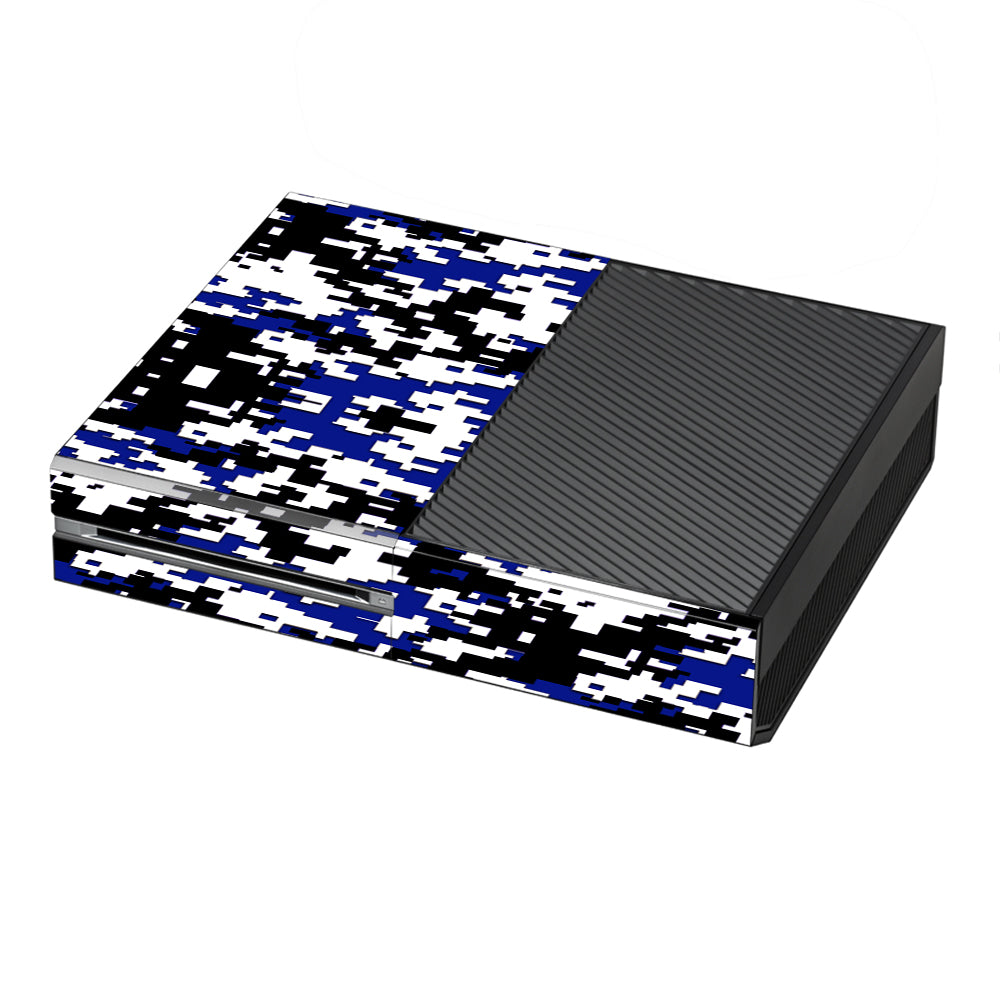  Digi Camo Team Colors Camouflage Blue Black Microsoft Xbox One Skin