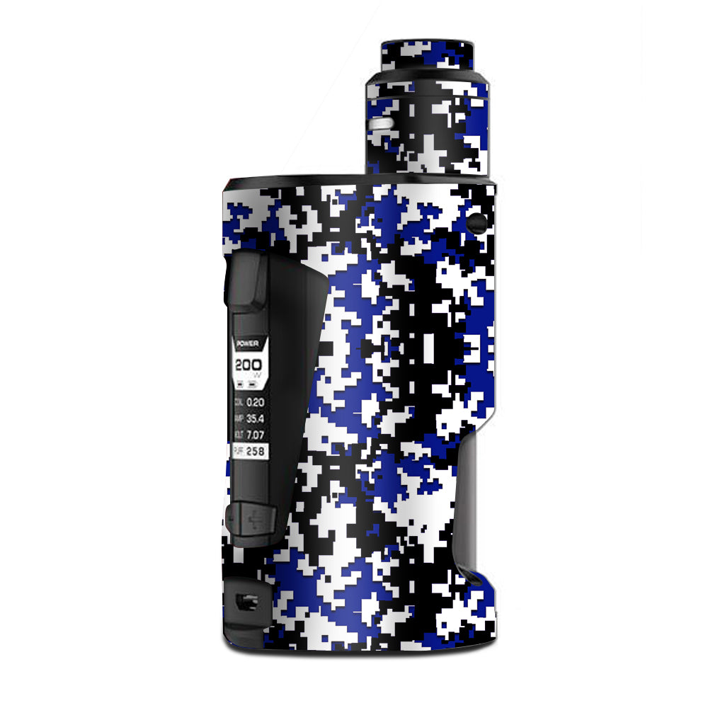  Digi Camo Sports Teams Colors Digital Camouflage Blue Black G Box Squonk Geek Vape Skin
