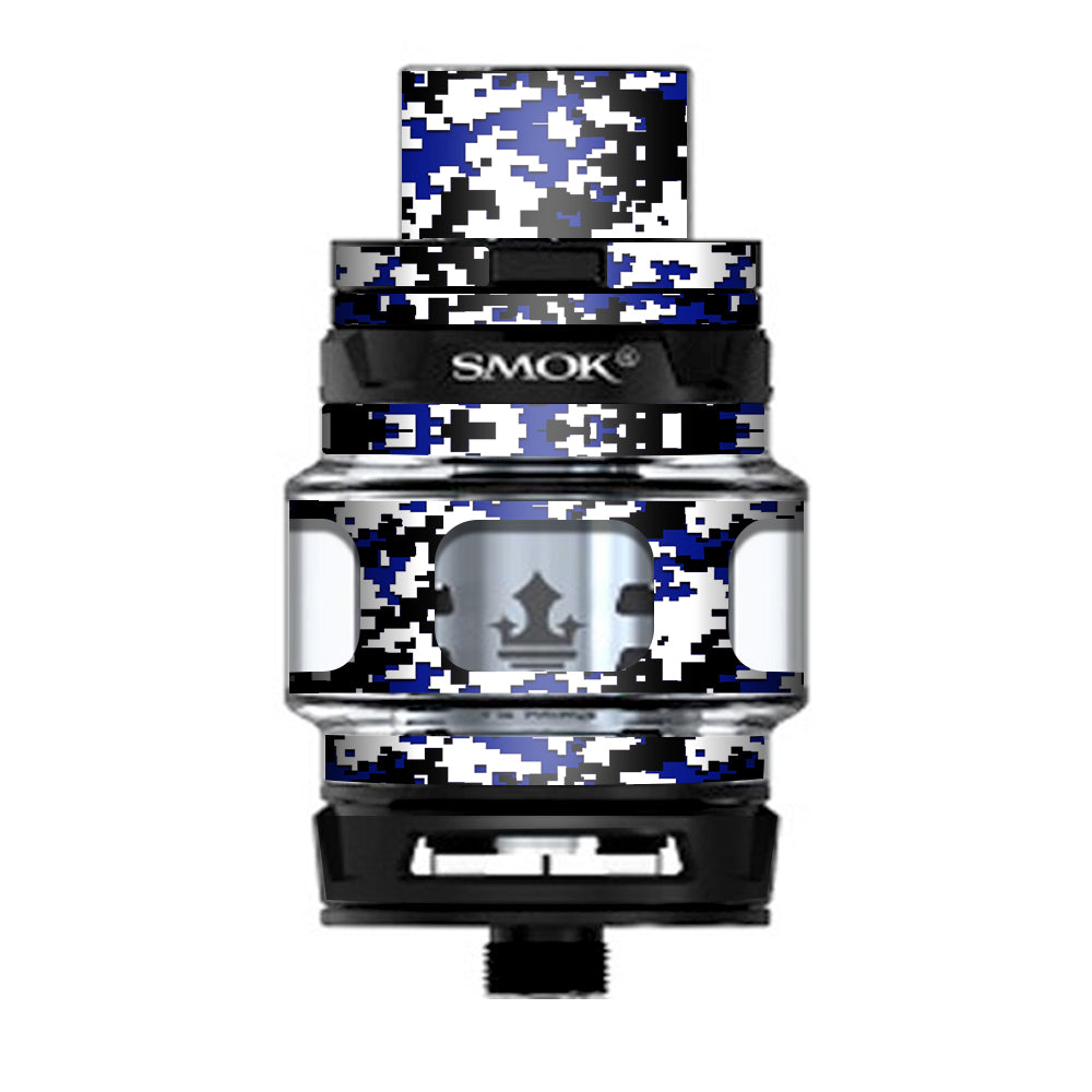  Digi Camo Sports Teams Colors Digital Camouflage Blue Black Prince TFV12 Tank Smok Skin