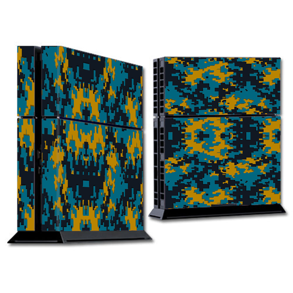  Digi Camo Team Colors Camouflage Teal Gold Sony Playstation PS4 Skin