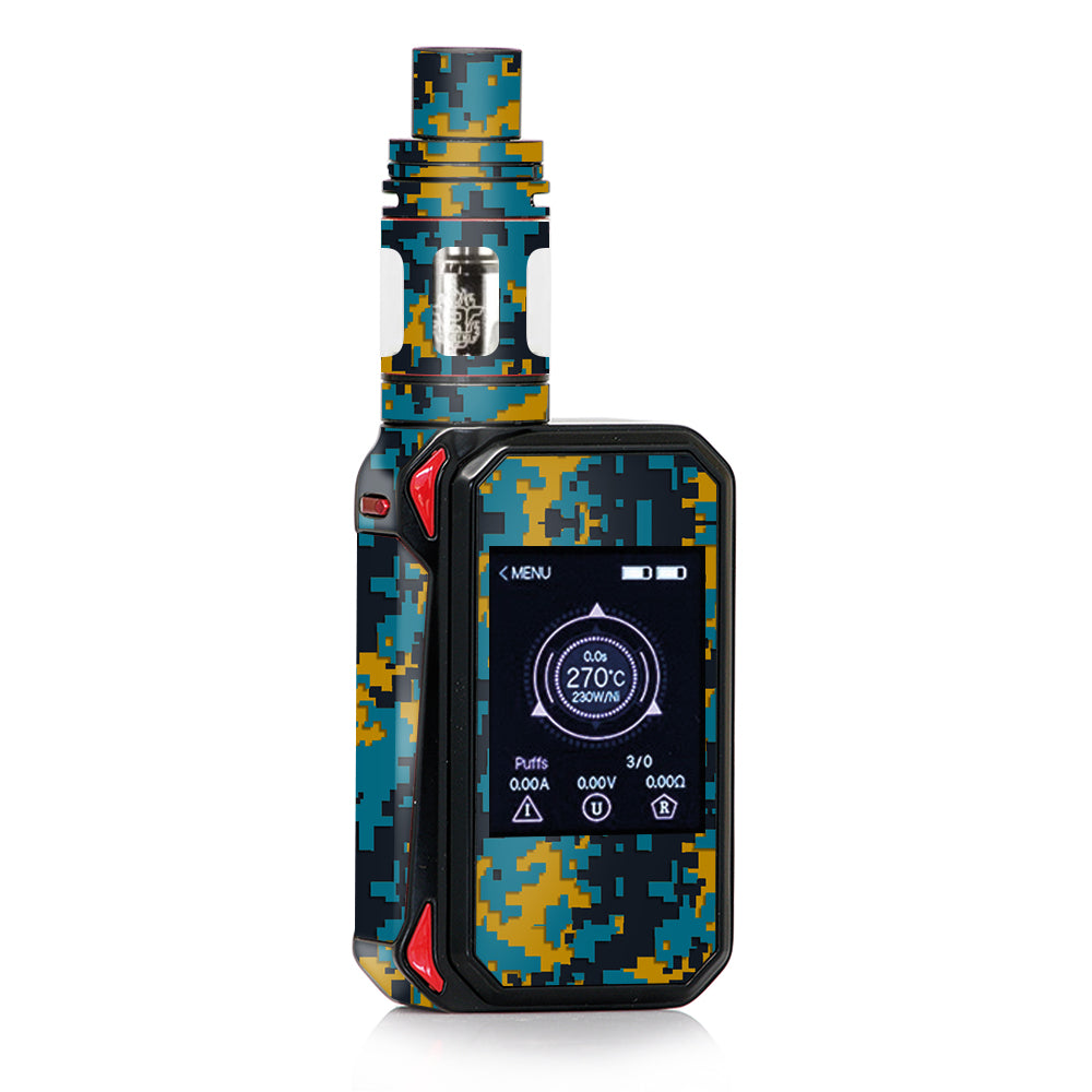  Digi Camo Team Colors Camouflage Teal Gold Smok G-priv 2 Skin