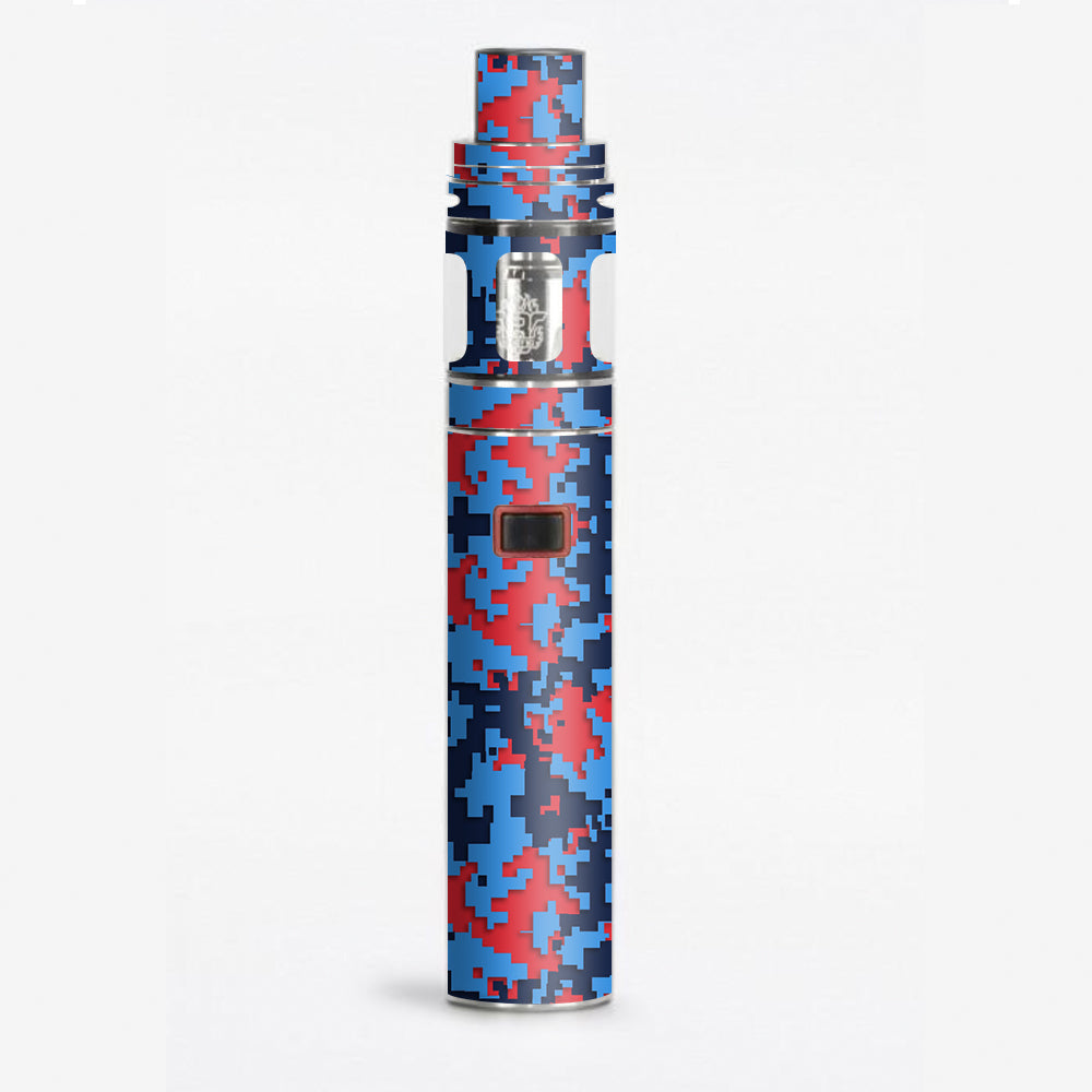  Digi Camo Team Colors Camouflage Blue Red Smok Stick X8 Skin