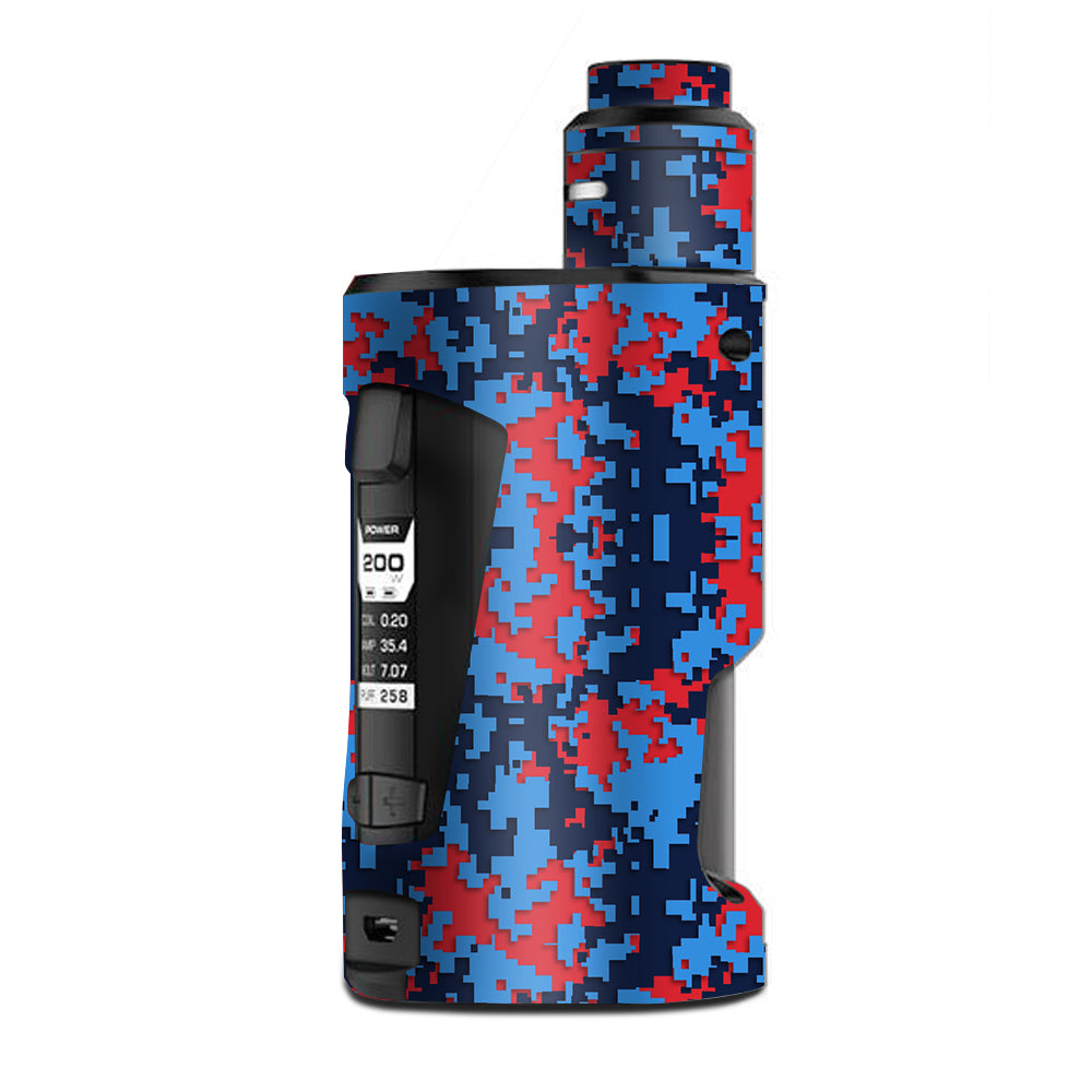 Skin Decal Vinyl Wrap for Geekvape GBox Squonk Kit 200W Vape Kit skins stickers cover / Digi Camo Sports Teams Colors digital camouflage Blue Red itsaskin.com Skin Decal Vinyl Wrap for Geekvape GBox Squonk Kit 200W Vape Kit skins stickers cover / Digi Camo Sports Teams Colors digital camouflage Blue Red itsaskin.com