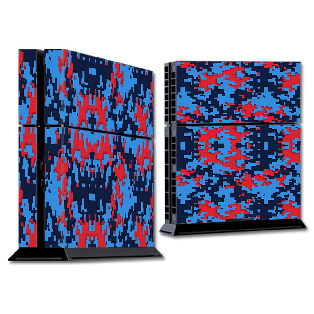  Digi Camo Team Colors Camouflage Blue Red Sony Playstation PS4 Skin