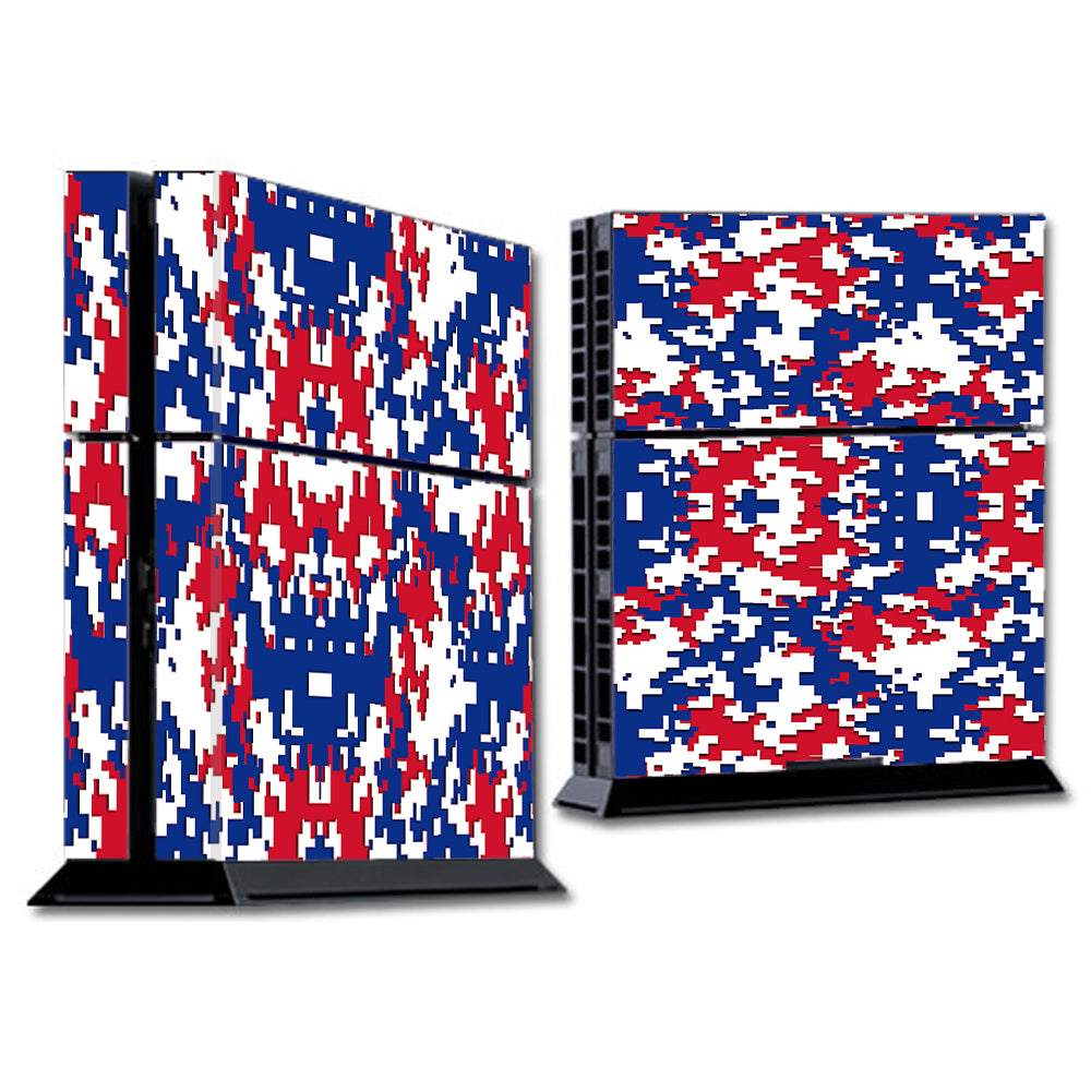  Digi Camo Team Colors Camouflage Red White Blue Sony Playstation PS4 Skin