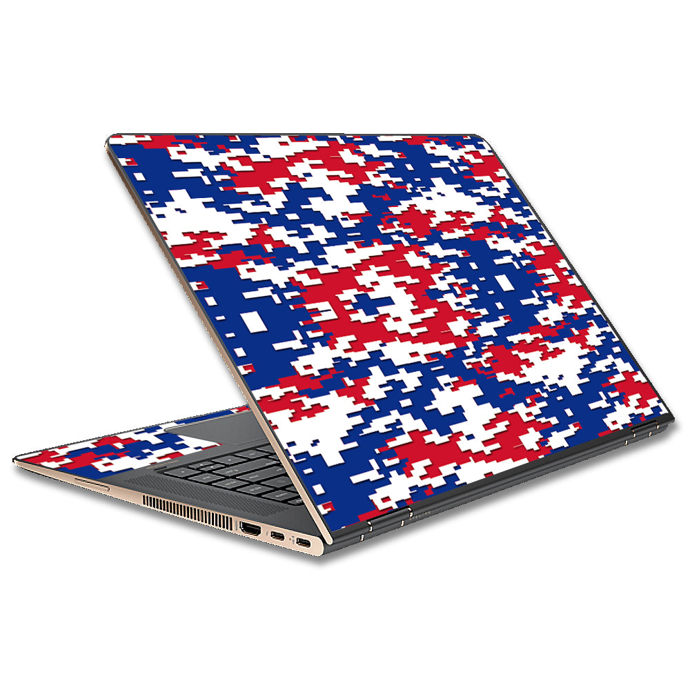  Digi Camo Team Colors Camouflage Red White Blue HP Spectre x360 15t Skin