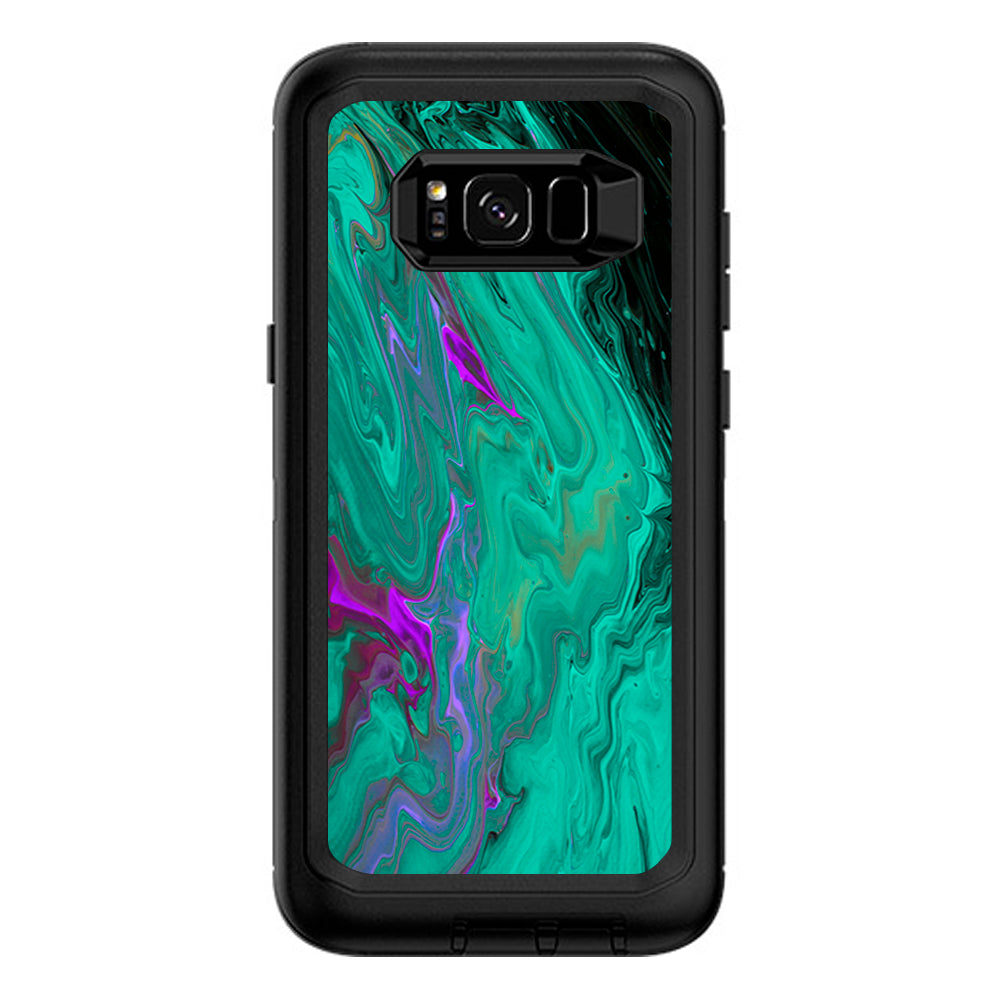  Paint Swirls Abstract Watercolor Otterbox Defender Samsung Galaxy S8 Plus Skin