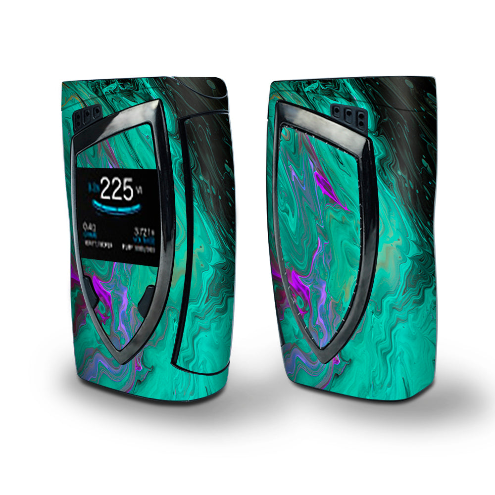 Skin Decal Vinyl Wrap for Smok Devilkin Kit 225w Vape (includes TFV12 Prince Tank Skins) skins cover / Paint Swirls Abstract Watercolor