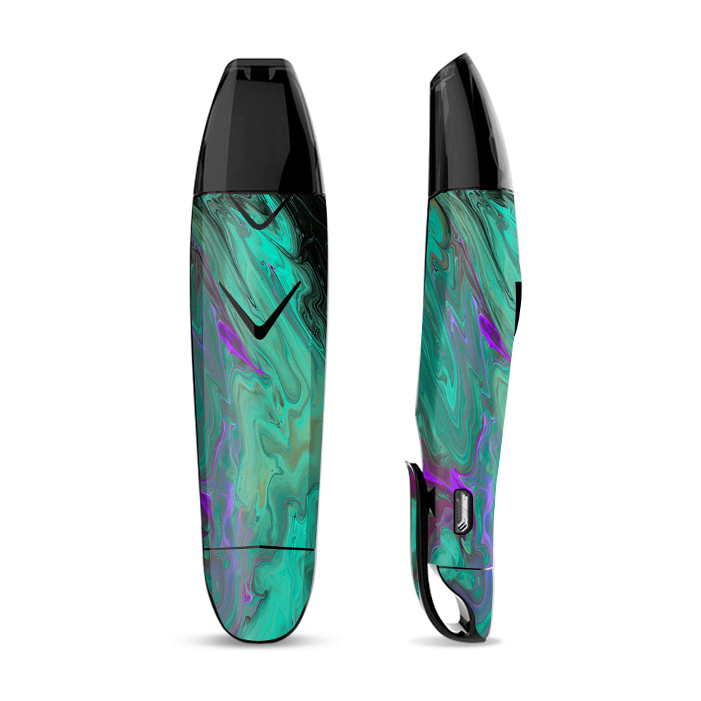 Skin Decal for Suorin Vagon  Vape / Paint Swirls Abstract Watercolor