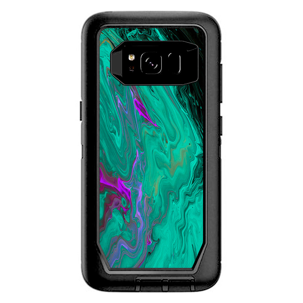  Paint Swirls Abstract Watercolor Otterbox Defender Samsung Galaxy S8 Skin