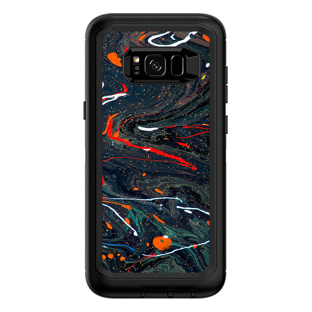  Paint Splatter Swirls  Otterbox Defender Samsung Galaxy S8 Plus Skin