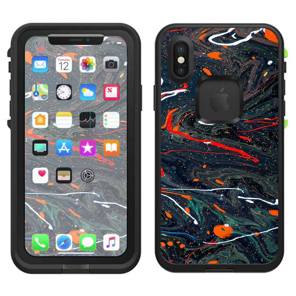  Paint Splatter Swirls  Lifeproof Fre Case iPhone X Skin