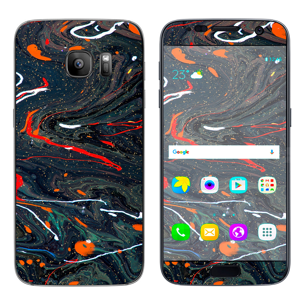  Paint Splatter Swirls  Samsung Galaxy S7 Skin