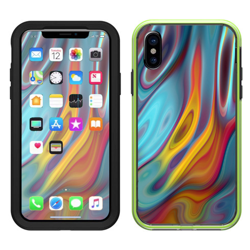 Color Glass Opalescent Resin  Lifeproof Slam Case iPhone X Skin