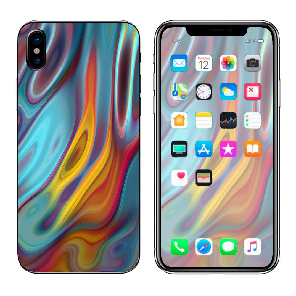  Color Glass Opalescent Resin  Apple iPhone X Skin