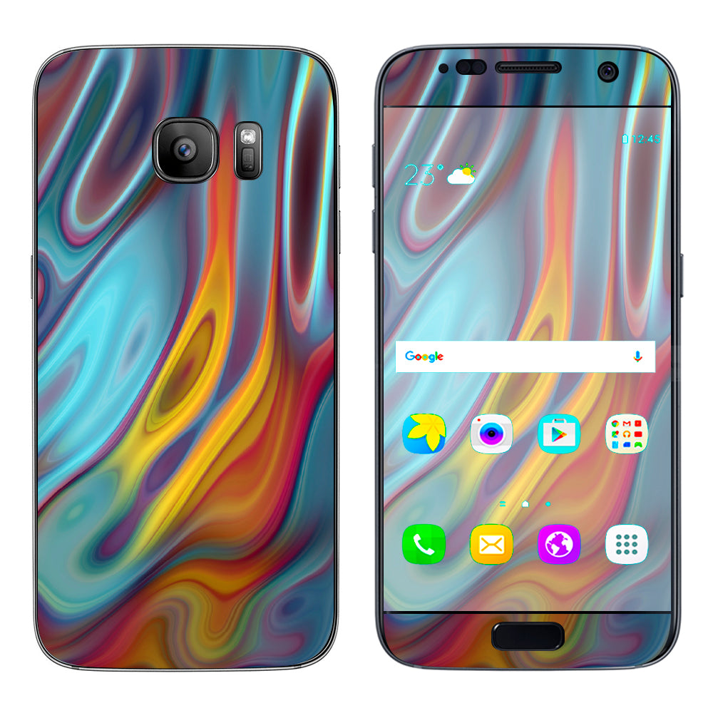  Color Glass Opalescent Resin  Samsung Galaxy S7 Skin
