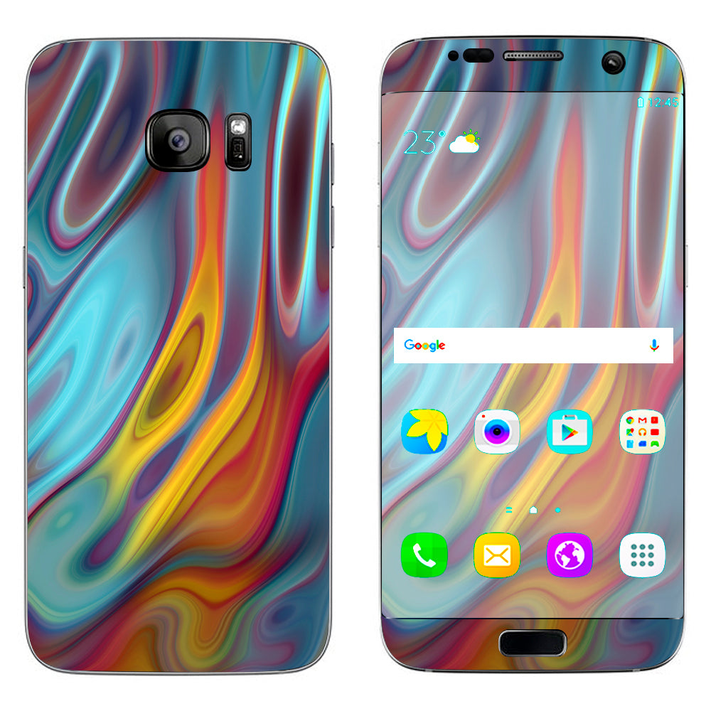  Color Glass Opalescent Resin  Samsung Galaxy S7 Edge Skin