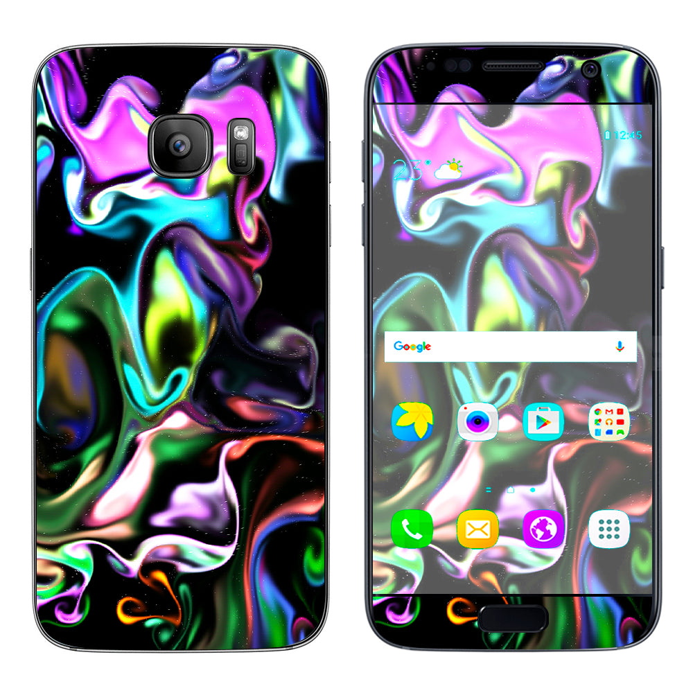  Resin Swirls Smoke Glass Samsung Galaxy S7 Skin