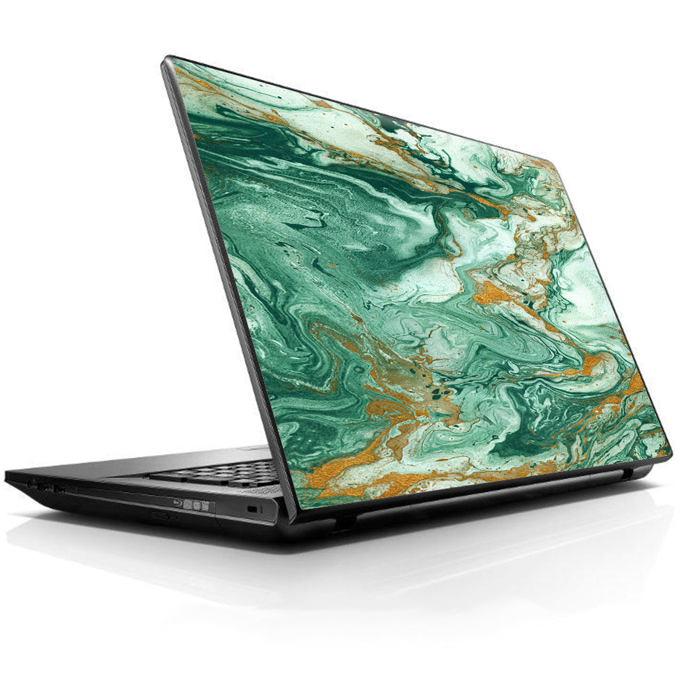  Marble Paint Swirls Green HP Dell Compaq Mac Asus Acer 13 to 16 inch Skin