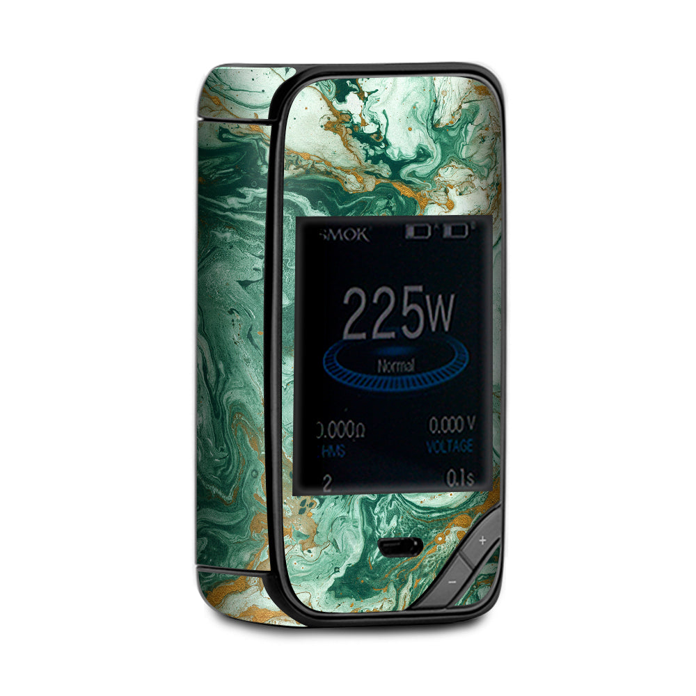  Marble Paint Swirls Green X-Priv Smok Skin