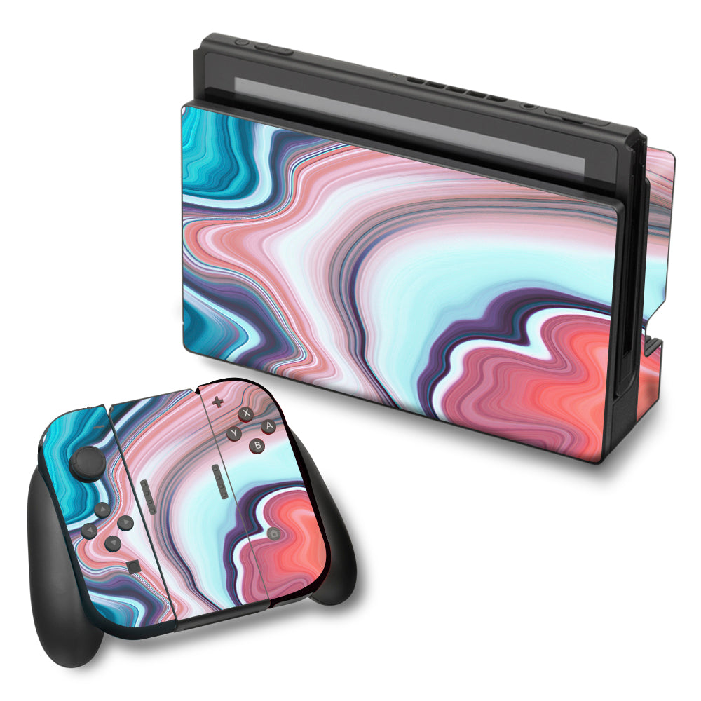  Geode Stone Rock Swirl Mix Nintendo Switch Skin