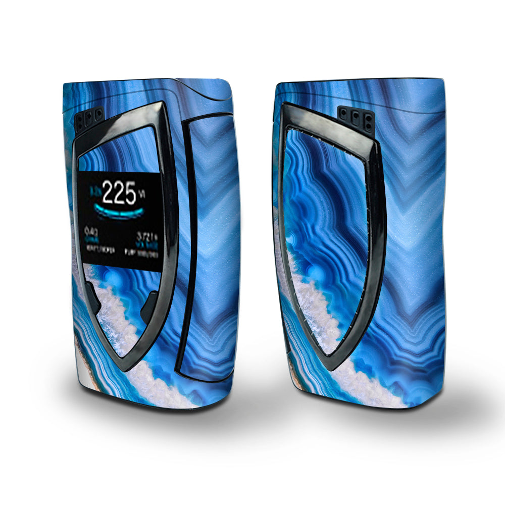 Skin Decal Vinyl Wrap for Smok Devilkin Kit 225w Vape (includes TFV12 Prince Tank Skins) skins cover / Geode CloseSkin Decal Vinyl Wrap for Smok Devilkin Kit 225w Vape (includes TFV12 Prince Tank Skins) skins cover / up Blue Crystals
