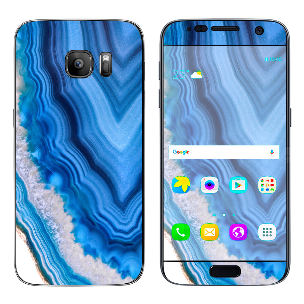  Up Blue Crystals Samsung Galaxy S7 Skin