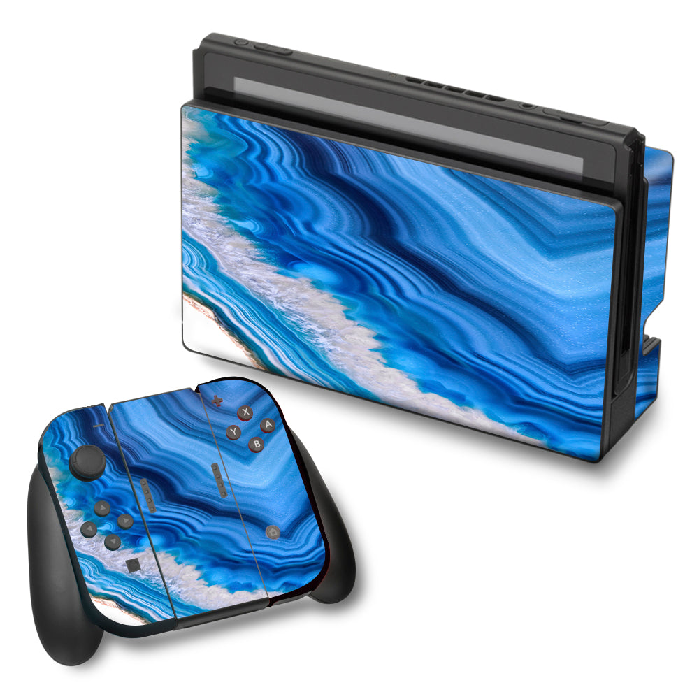  Up Blue Crystals Nintendo Switch Skin