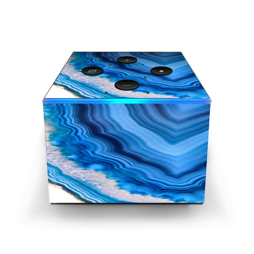  Geode Close Up Blue Crystals Amazon Fire TV Cube Skin