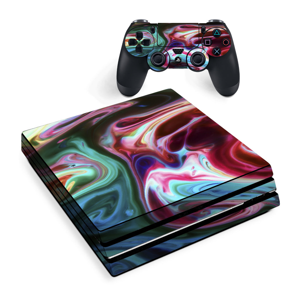 Paint Mix Sirls Red Green Sony PS4 Pro Skin