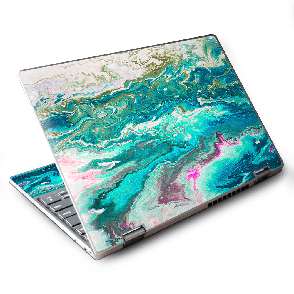 Marble Pattern Blue Ocean Green Lenovo Yoga 710 11.6" Skin