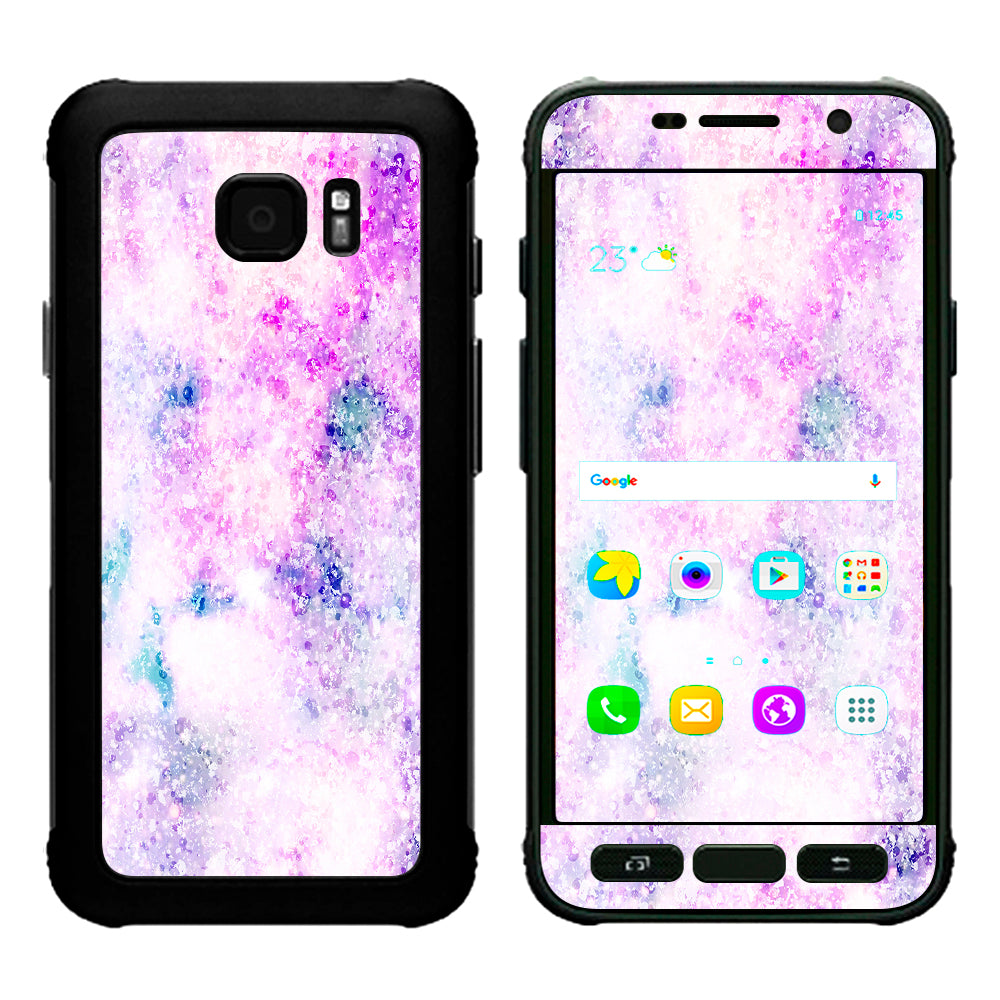  Pastel Crystals Pink Purple Pattern Samsung Galaxy S7 Active Skin