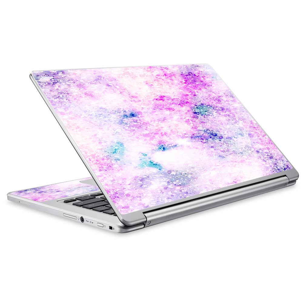  Pastel Crystals Pink Purple Pattern Acer Chromebook R13 Skin