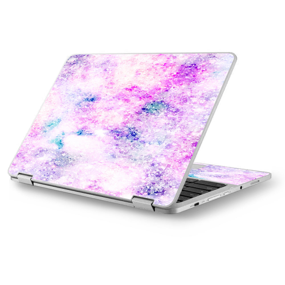  Pastel Crystals Pink Purple Pattern Asus Chromebook Flip 12.5" Skin