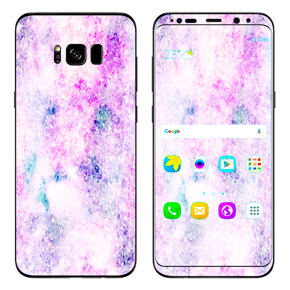  Pastel Crystals Pink Purple Pattern Samsung Galaxy S8 Skin