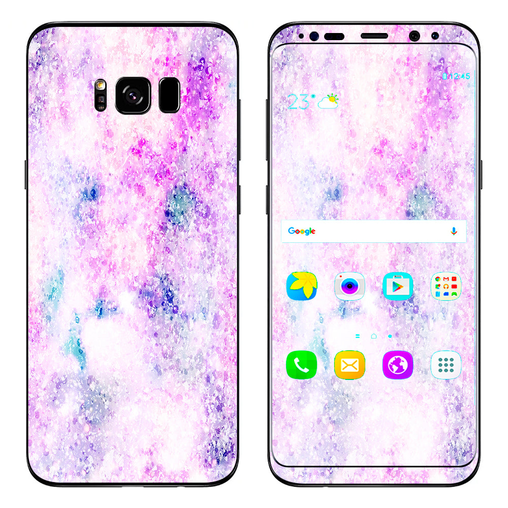  Pastel Crystals Pink Purple Pattern Samsung Galaxy S8 Plus Skin