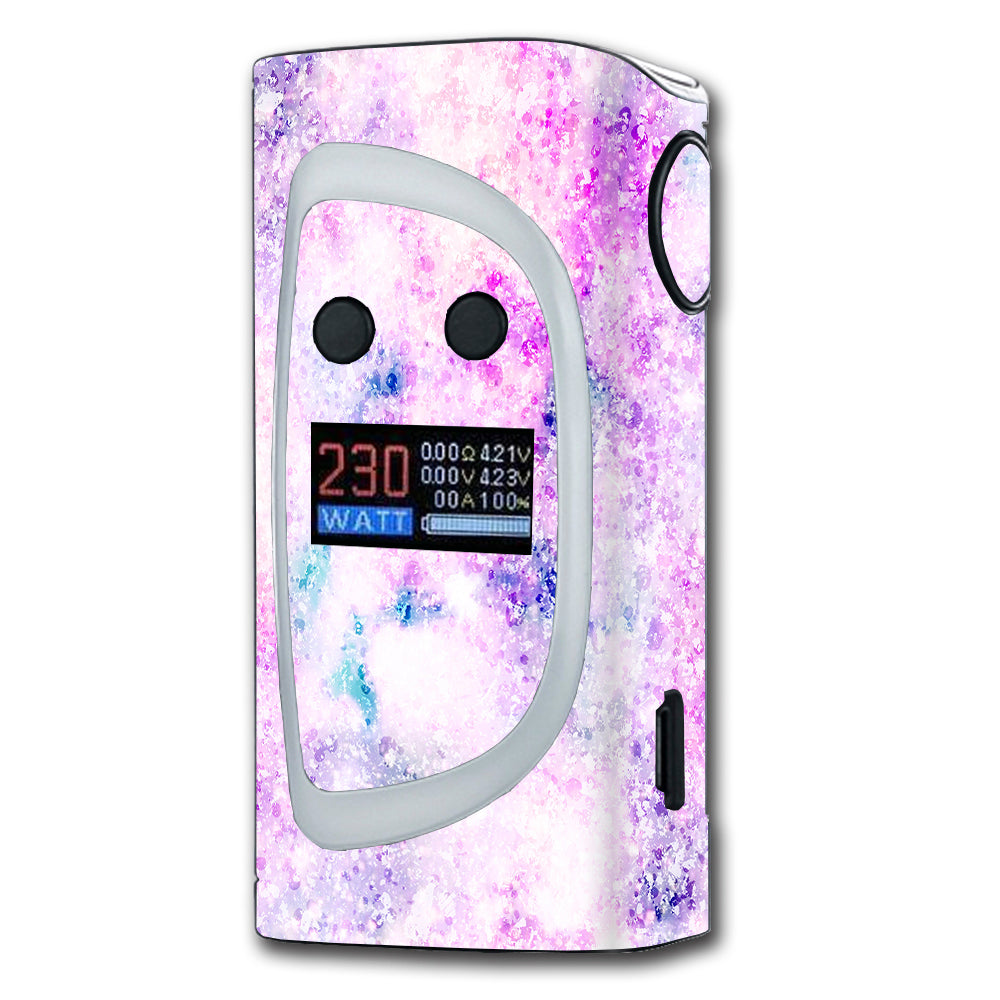 Skin Decal for Sigelei Kaos Spectrum 230W Vape / Pastel Crystals pink  purple pattern  itsaskin.com