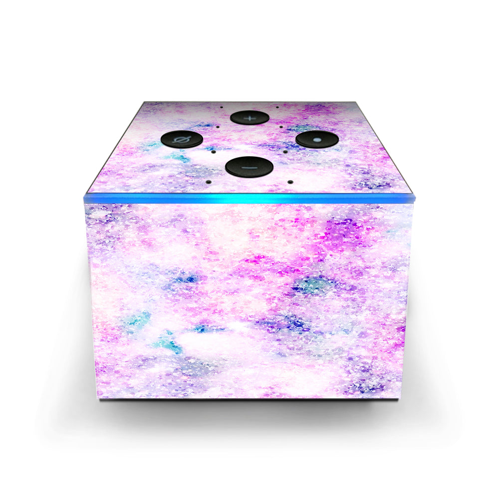  Pastel Crystals Pink Purple Pattern Amazon Fire TV Cube Skin