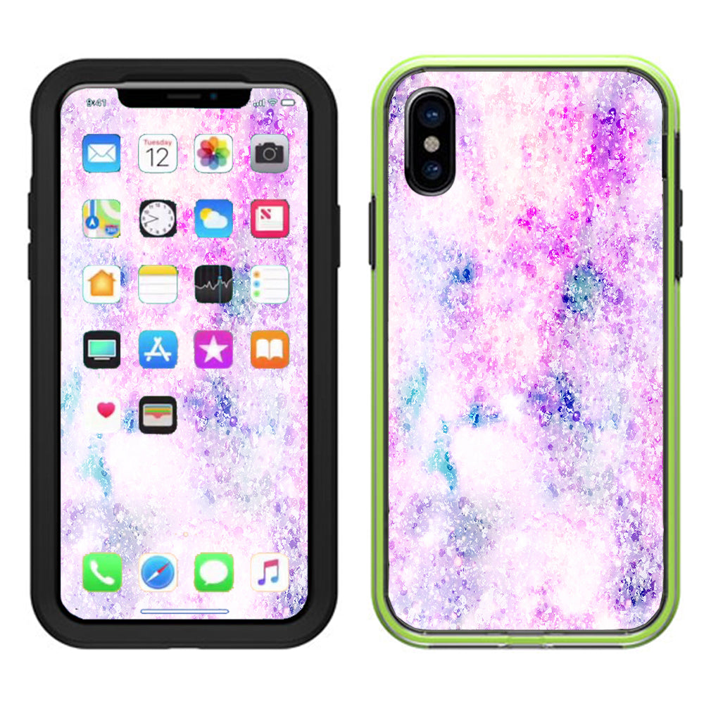  Pastel Crystals Pink Purple Pattern Lifeproof Slam Case iPhone X Skin