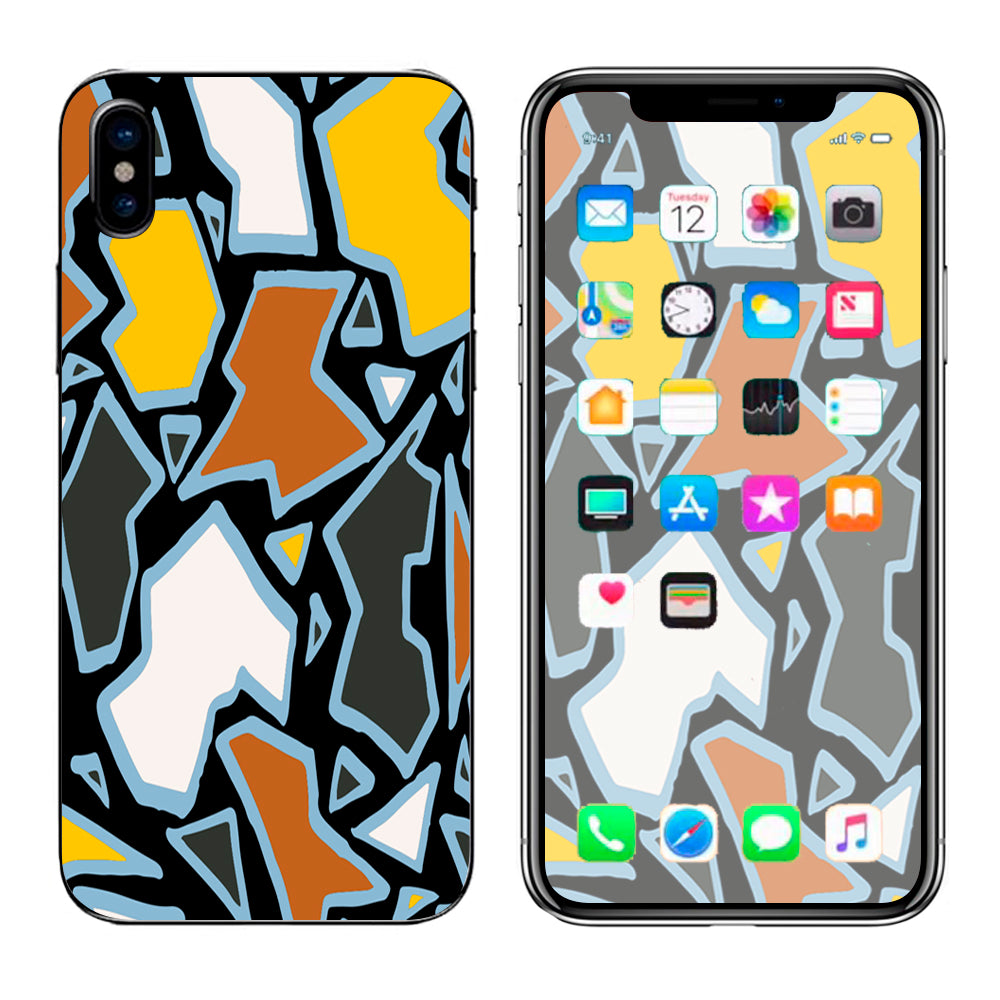  Pop Art Stained Glass Apple iPhone X Skin